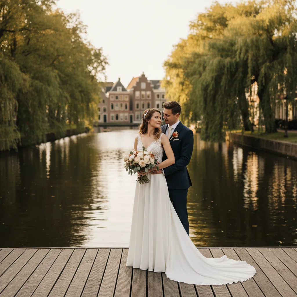 Bruidspaar bij De Kade Woerden